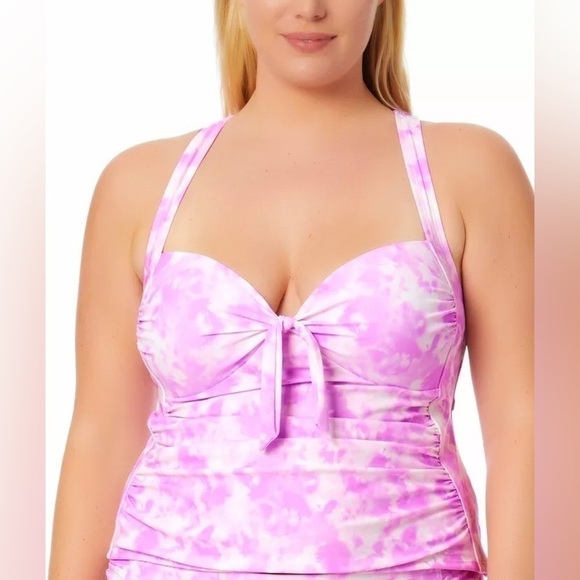 California Waves SUNKISSED SUNRISE
LAVENDER Tie-Dye Tankini Top US(16/18) New - Picture 6 of 11